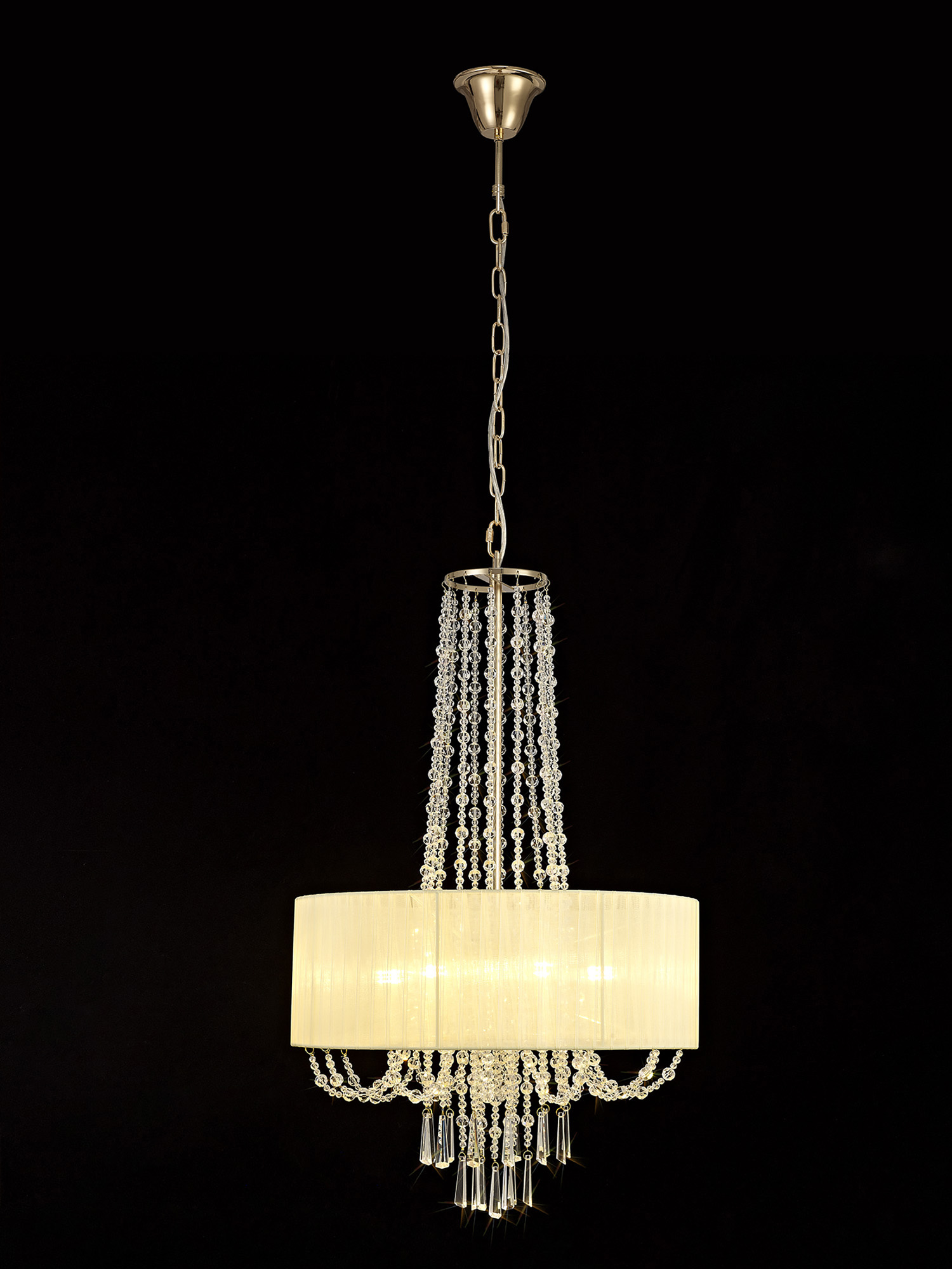 IL31758  Freida Pendant 6 Light French Gold